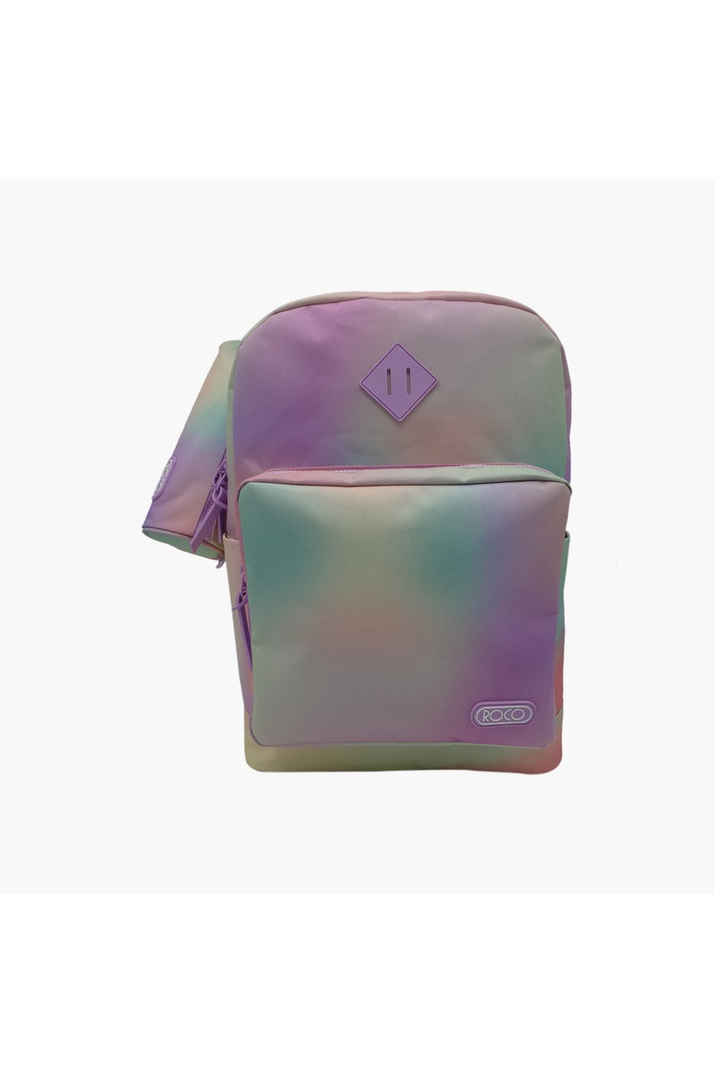 ROCO All-Over Ombre Print Backpack with Pencil Pouch - 17 inches - Image 5